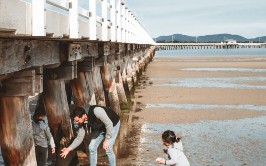 Family-on-the-beach-under-Long-Jetty-Port-Welshpool-1_346a849cd073025081fc2d8f697aa682